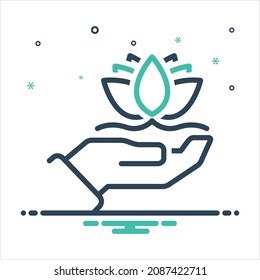 Vector colorful mix icon for gently