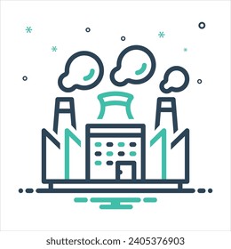 Vector colorful mix icon for geothermal