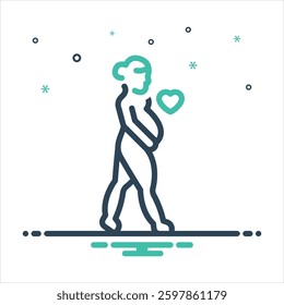 Vector colorful mix icon for gestation