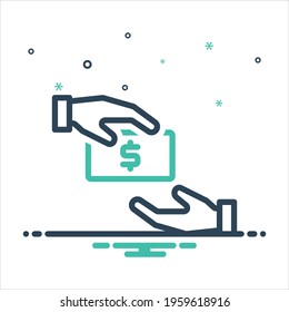Vector colorful mix icon for getting