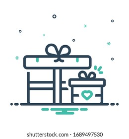 Vector colorful mix icon for gift