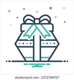 Icono de mezcla de colores vectorial para regalo