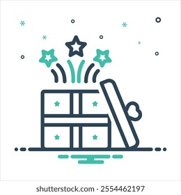 Vector colorful mix icon for gift