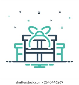 Vector colorful mix icon for gift