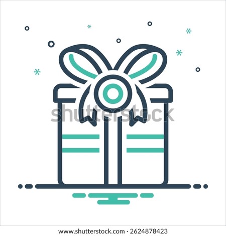 Vector colorful mix icon for gift