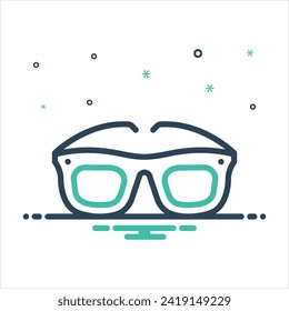Vector colorful mix icon for glasses