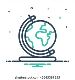 Vector colorful mix icon for globe