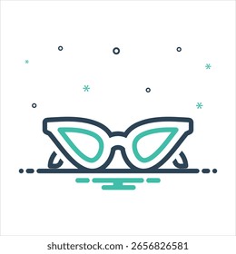 Icono colorido de la mezcla del Vector para las gafas