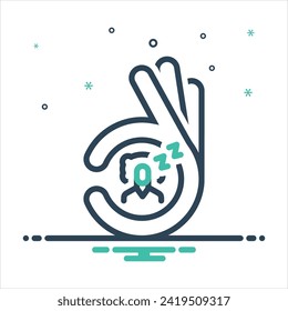 Vector colorful mix icon for good sleep