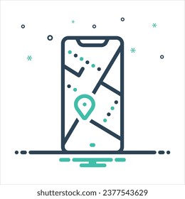 Icono de mezcla de colores vectoriales para gps