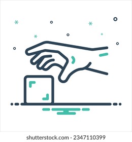 Icono de mezcla de colores vectoriales para agarrar