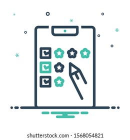 Vector colorful mix icon for grade