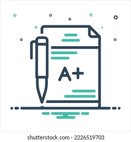 Vector colorful mix icon for grades