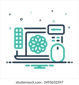 Vector colorful mix icon for graphic design