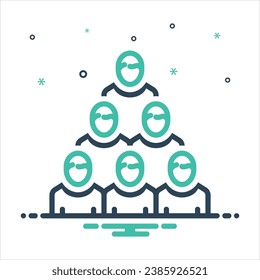 Vector colorful mix icon for group
