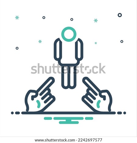 Vector colorful mix icon for guilty