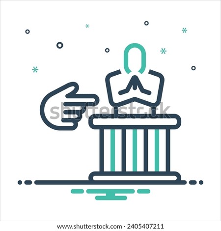Vector colorful mix icon for guilty
