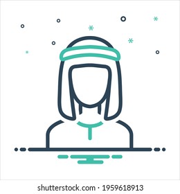 Vector colorful mix icon for gulf