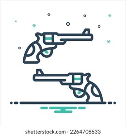 Icono de mezcla de colores vectorial para armas