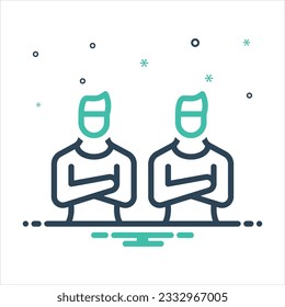 Vector colorful mix icon for guys