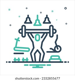 Vector colorful mix icon for gym
