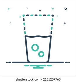 Icono de mezcla de color vectorial para la mitad