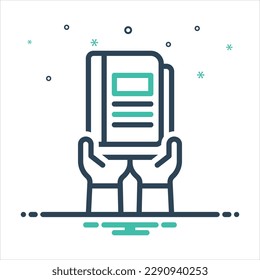 Vector colorful mix icon for handed