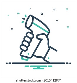 Vector colorful mix icon for handhelds