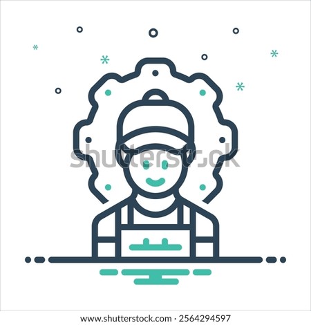 Vector colorful mix icon for handyman