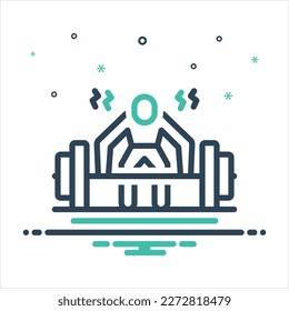 Vector colorful mix icon for hard