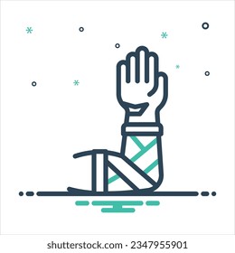 Vector colorful mix icon for harm