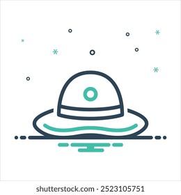 Vector colorful mix icon for hat