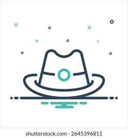 Vector colorful mix icon for hat