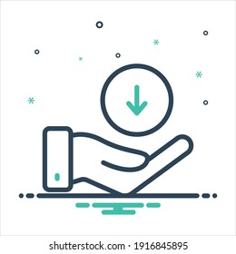 Vector colorful mix icon for have