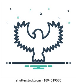 Icono de mezcla de colores vectoriales para halcón