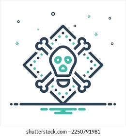 Vector colorful mix icon for hazards