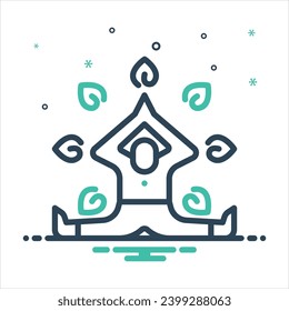 Vector colorful mix icon for healthy