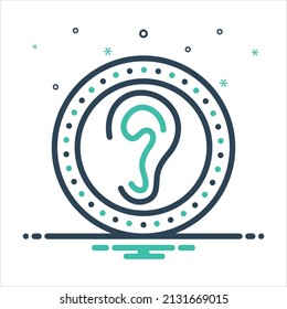 Vector colorful mix icon for hear