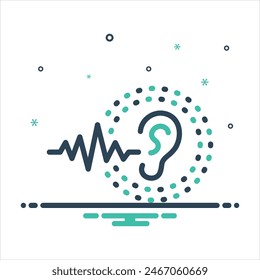 Vector colorful mix icon for hearing content