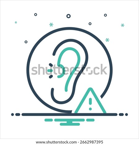 Vector colorful mix icon for hearing protection