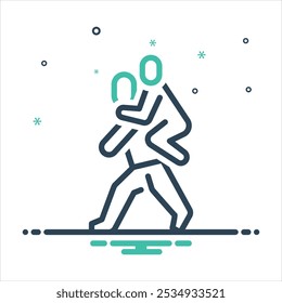 Vector colorful mix icon for help