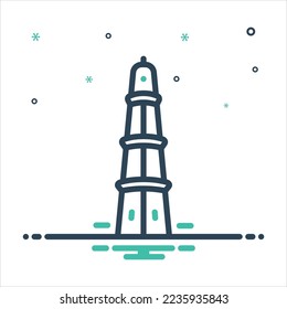 Vector colorful mix icon for heritage