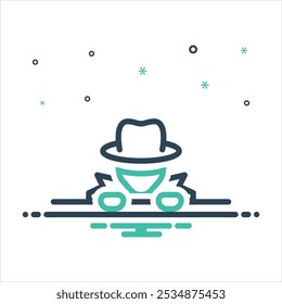 Icono de mezcla de colores de Vector para ocultos