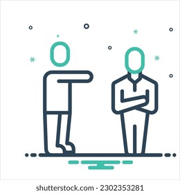 Ícono de mezcla de colores vectorial para él