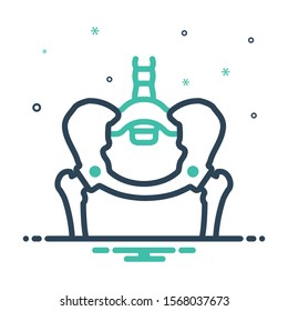 Vector colorful mix icon for hip
