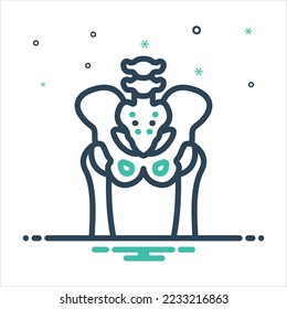 Vector colorful mix icon for hip