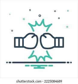 Icono de mezcla de colores vectorial para impactos