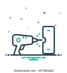 Vector colorful mix icon for hole