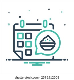 Vector colorful mix icon for holi festival