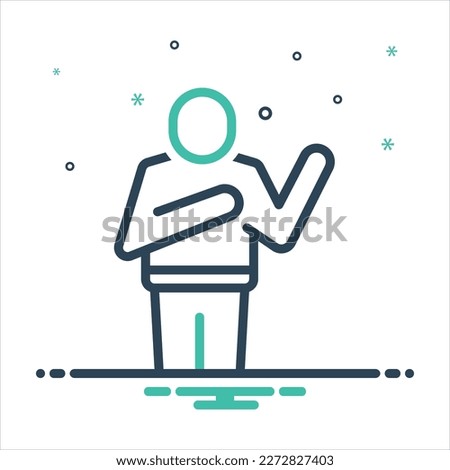 Vector colorful mix icon for honest